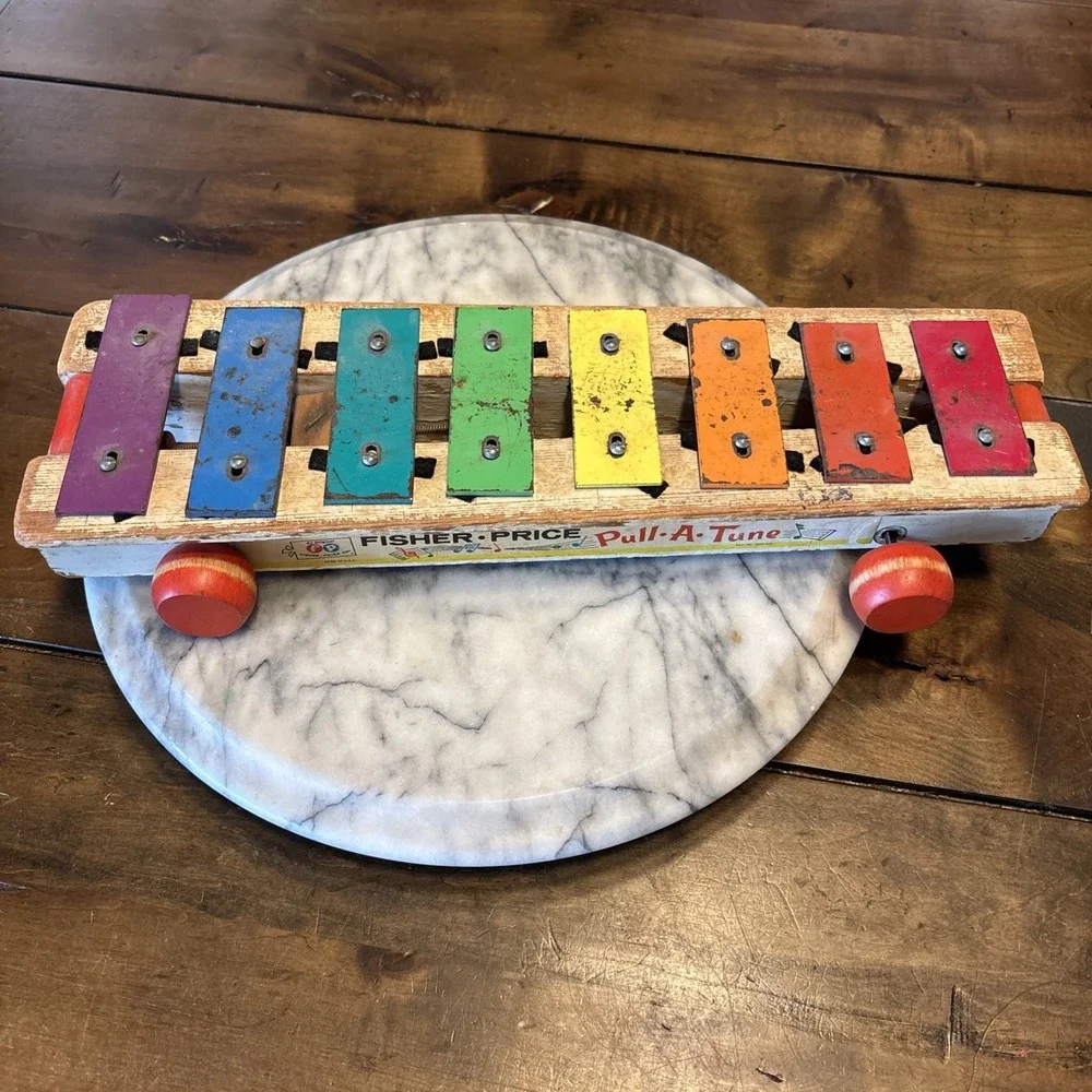 VTG Xylophone Pull Toy 1964-1978 ‎ Fisher-Price Pull-A-Tune #870